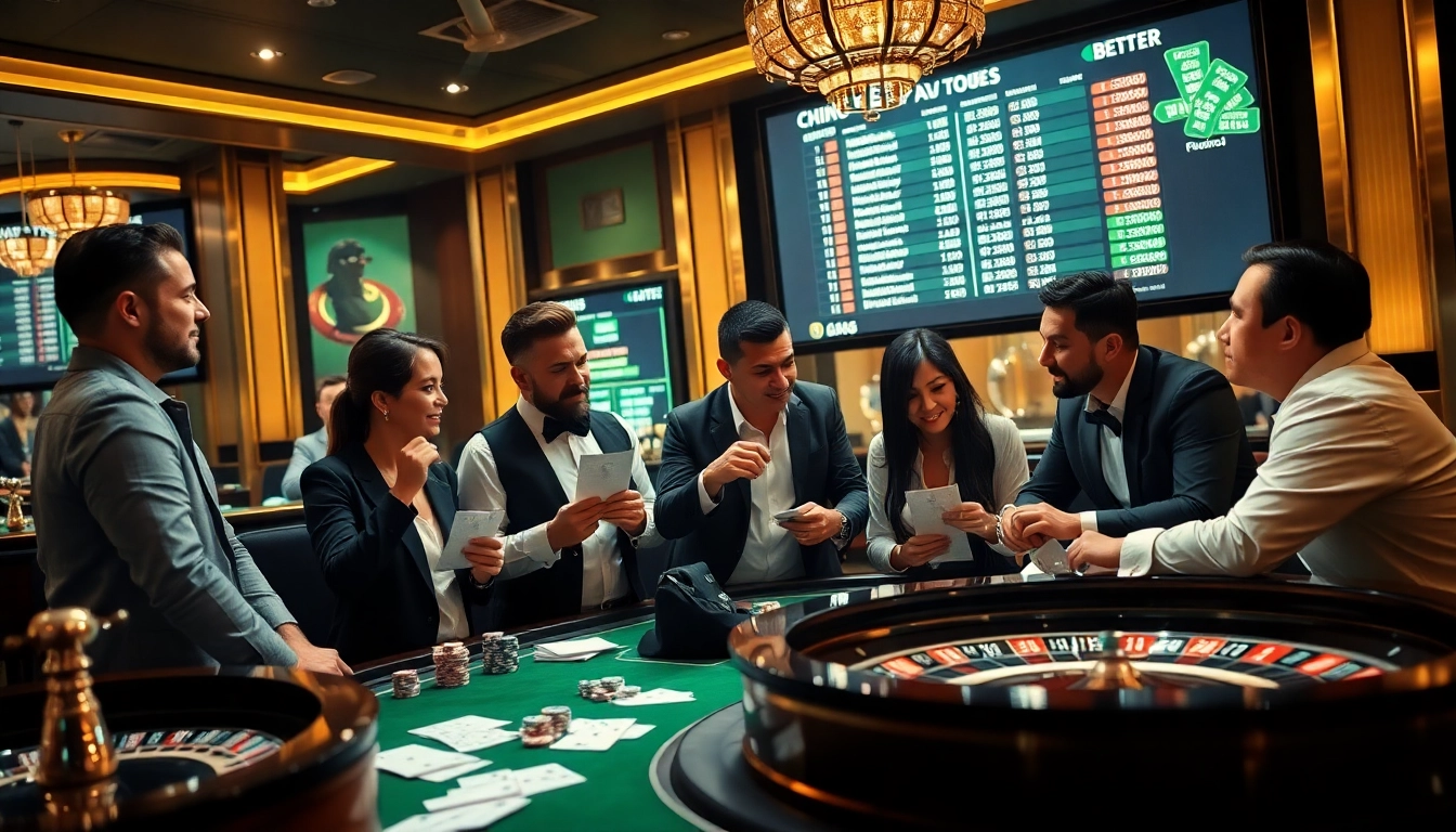 Kèo bóng đá betting slips on a luxurious casino table showcasing excitement and engagement.