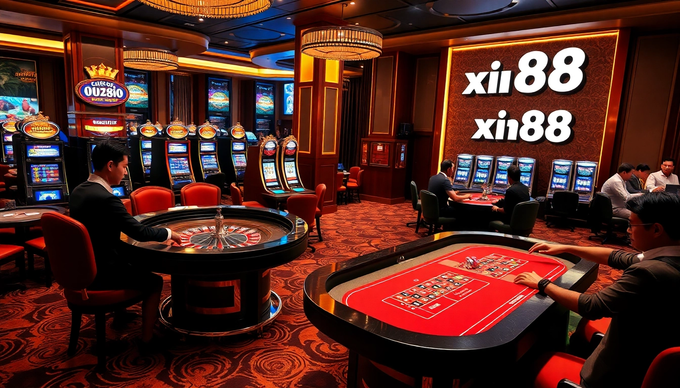 Experience the thrill of wins at xin88 casino with vibrant poker games and roulette tables.