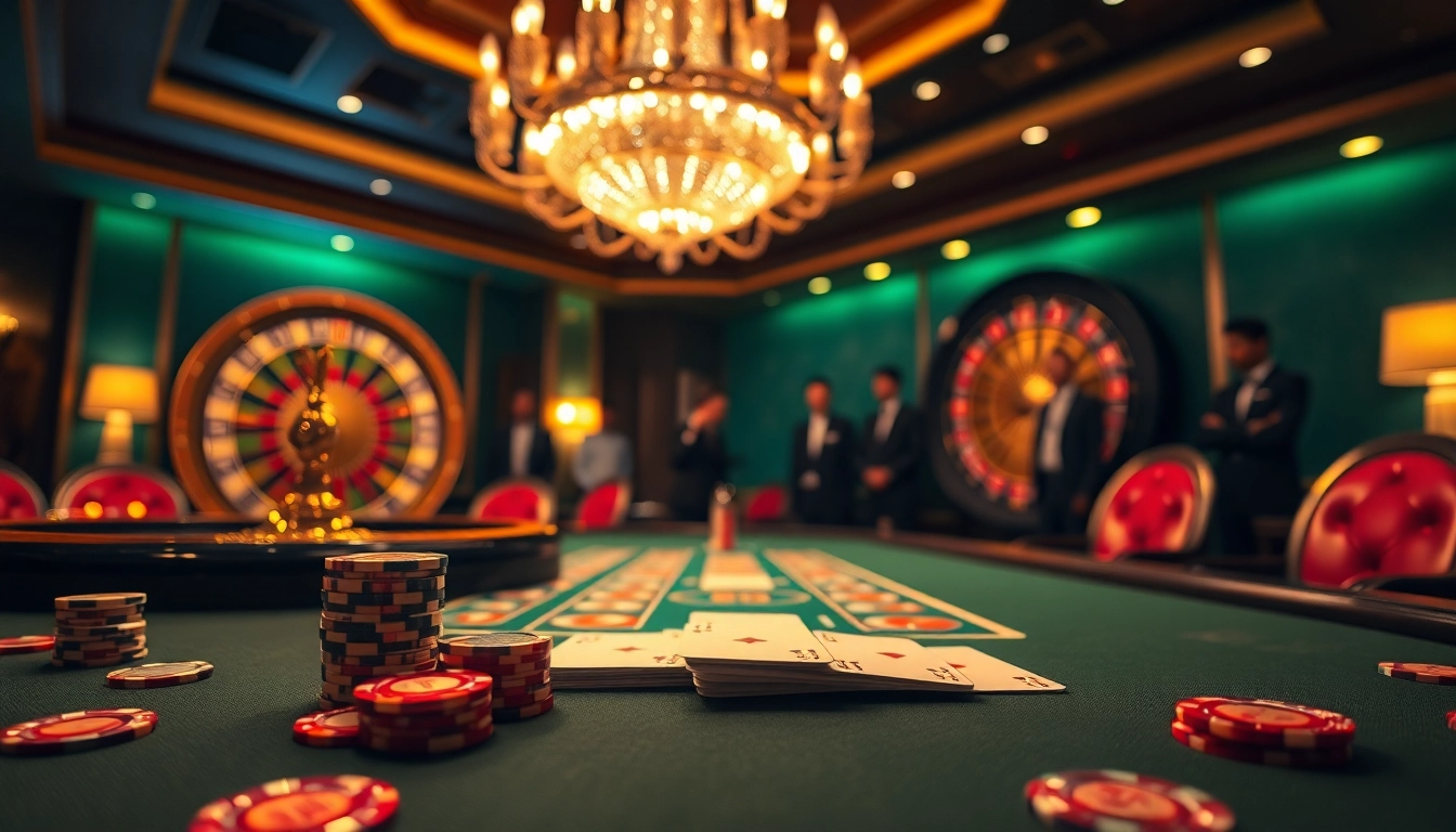 Experience thrilling excitement at PG88 VIP with poker chips, cards, and roulette wheel.