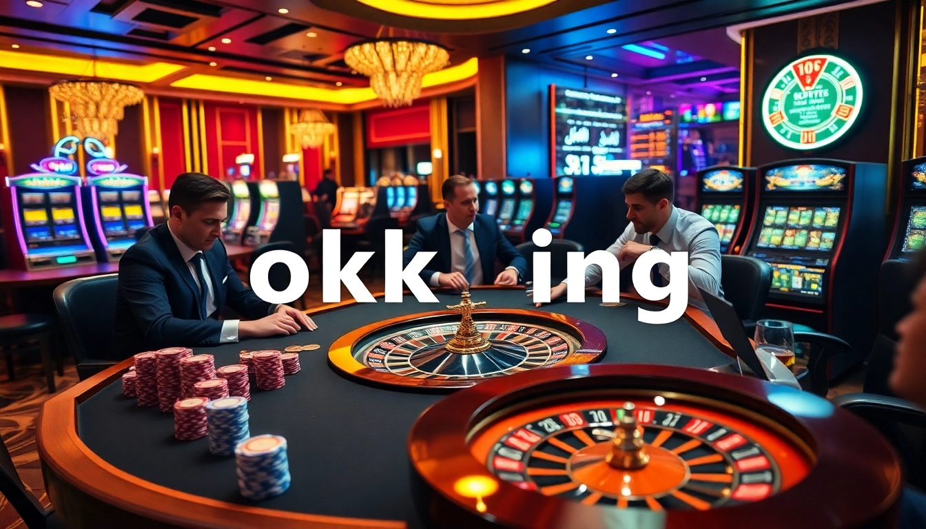 Experience the excitement at the okking casino with high-stakes poker and vibrant slot machines.