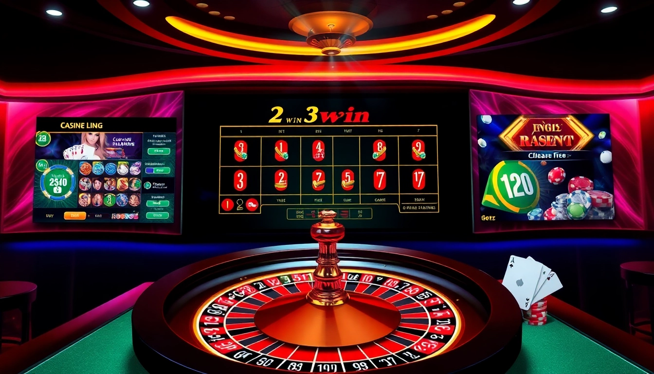 Engaging scene depicting Đăng ký 23win registration with vibrant casino gaming elements.