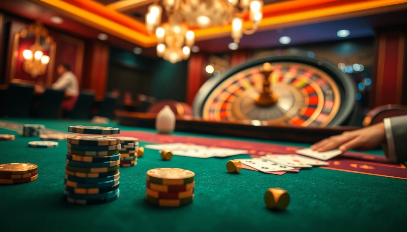 Win big at https://sumvip.mom/ with luxurious poker and roulette action in a vibrant casino scene.