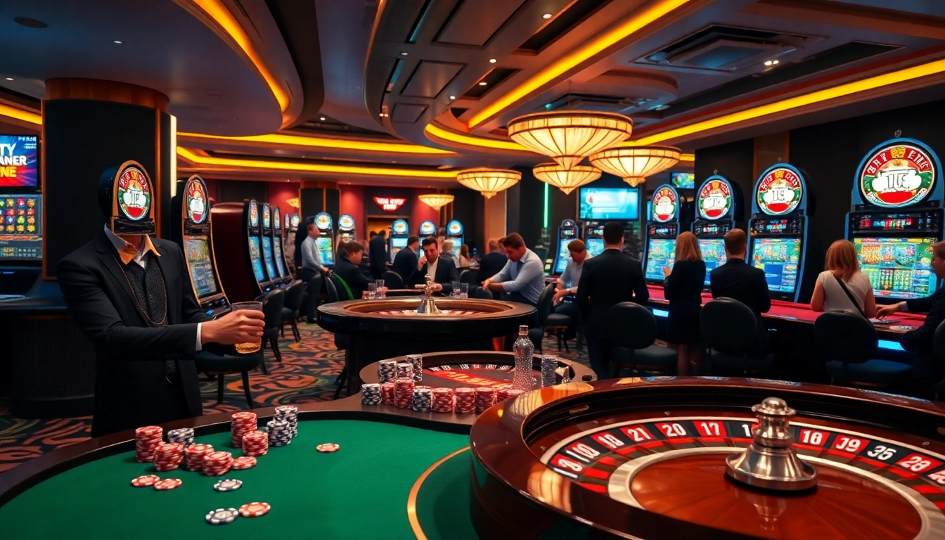 KJC gaming experience showcasing vibrant casino tables, slot machines, and professional gaming atmosphere.