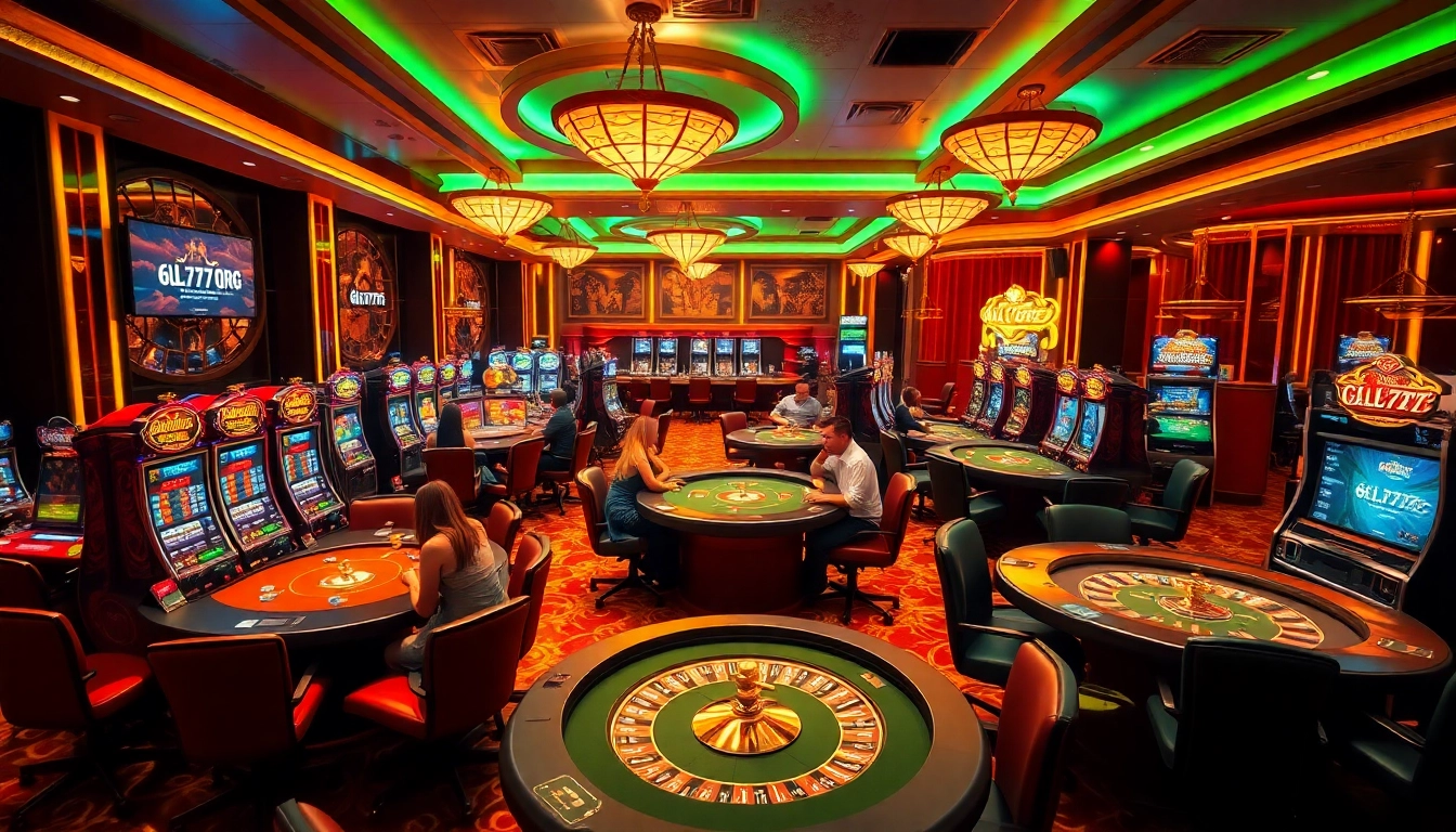 Experience the thrill of 6L777 ORG with vibrant casino games and luxurious interiors.