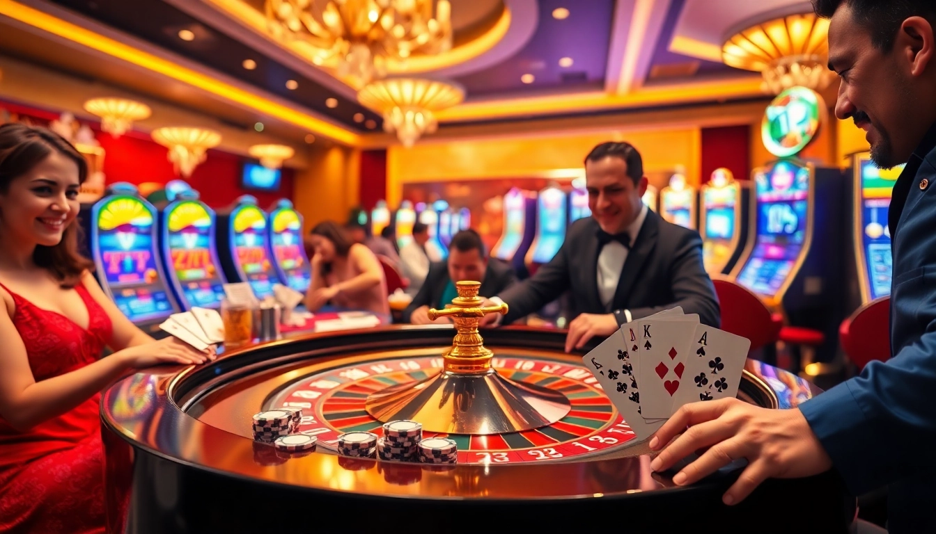 Experience the thrill of RR88 with vibrant casino visuals featuring a roulette table and poker chips.