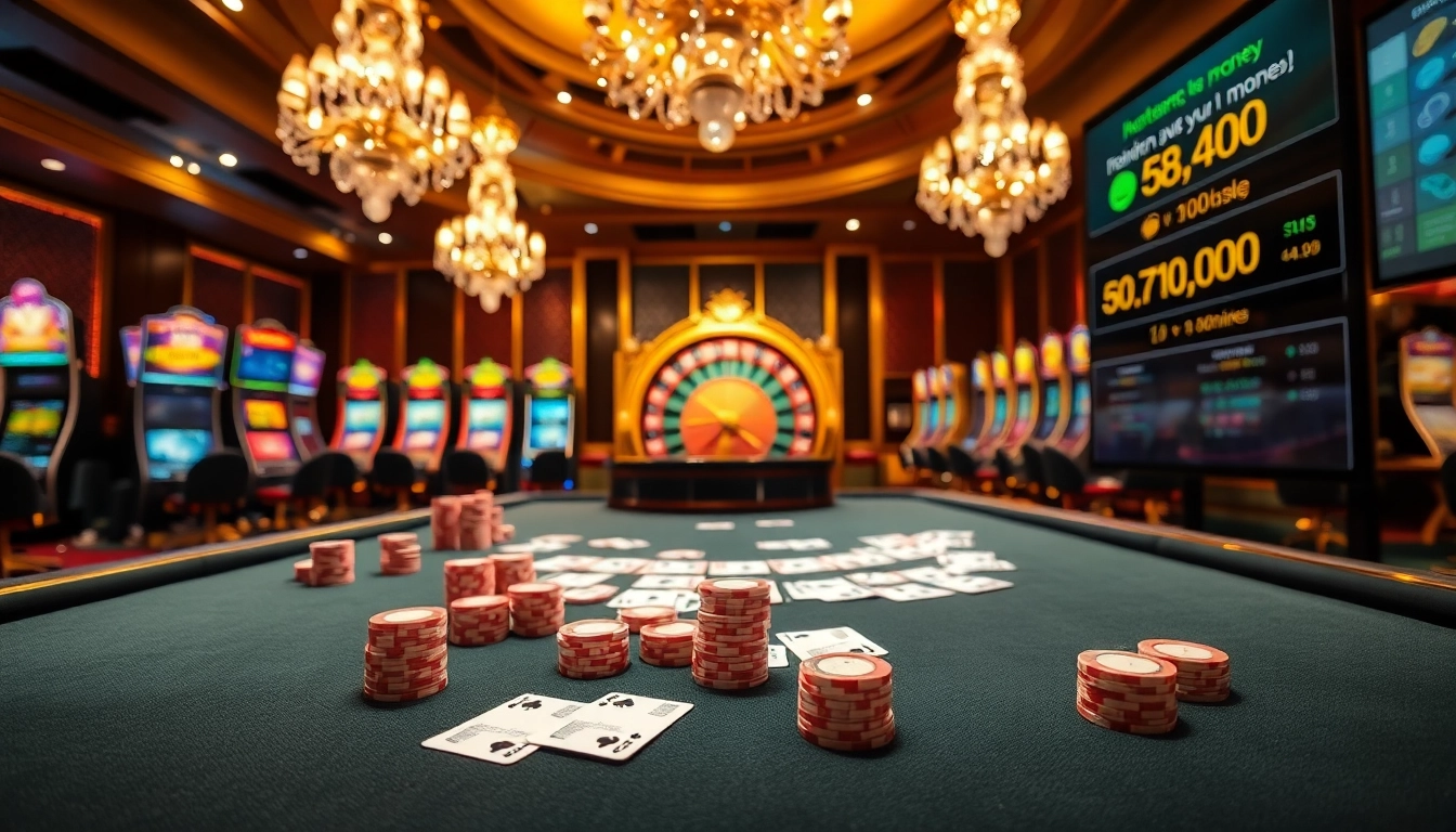 Experience thrilling games at https://kjc.money/ with vibrant casino tables and players enjoying the excitement.