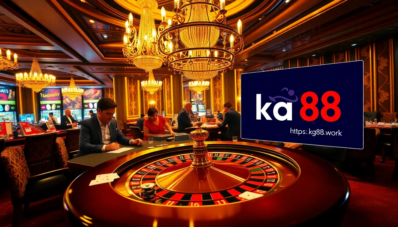 Winning at the roulette table in a luxurious casino atmosphere at https://kg88.work/.
