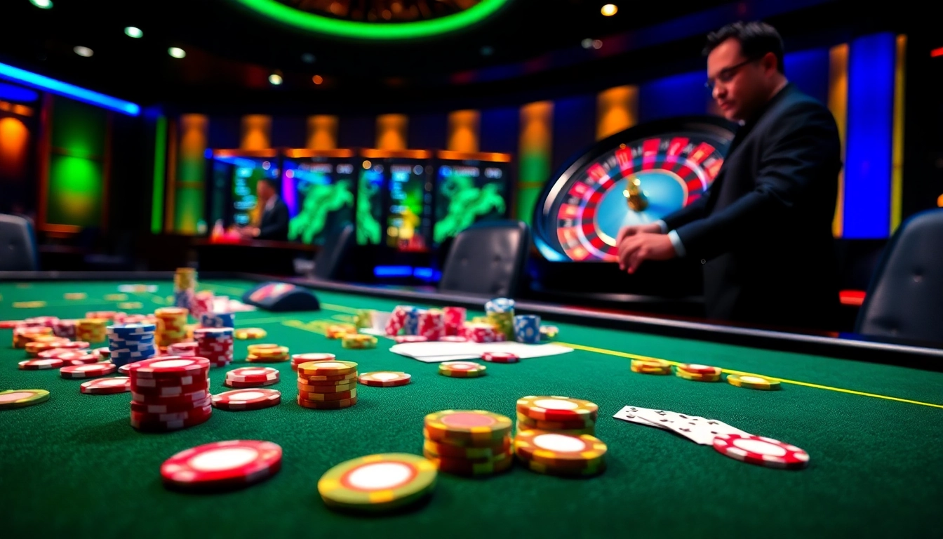 Experience the thrill of gambling at GG88 with dynamic casino visuals and an exciting atmosphere.