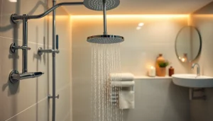 Enhance your home with an elegant shower uk design featuring modern fixture styles.